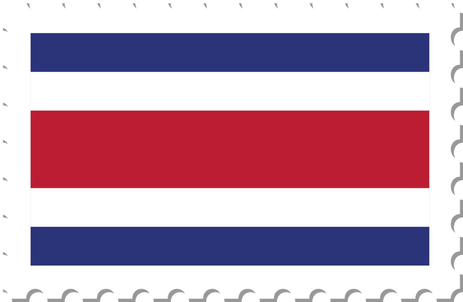Costa rica flag postage stamp. png
