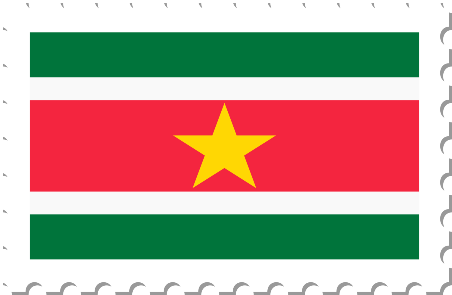 Suriname flag postage stamp. png