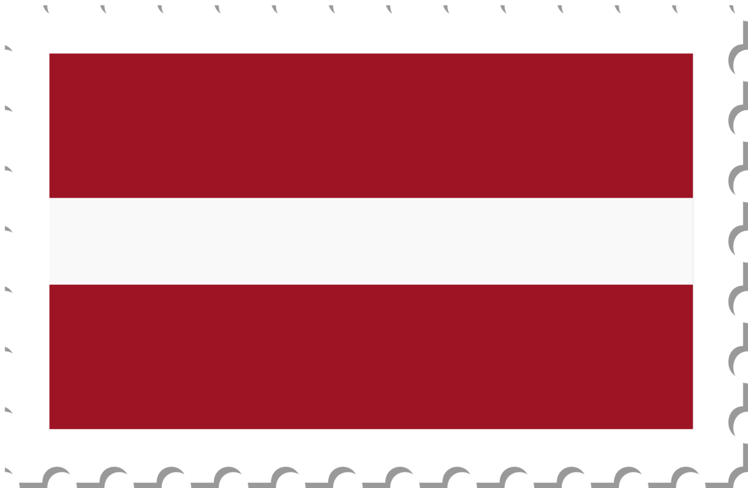 Briefmarke mit lettischer Flagge. png