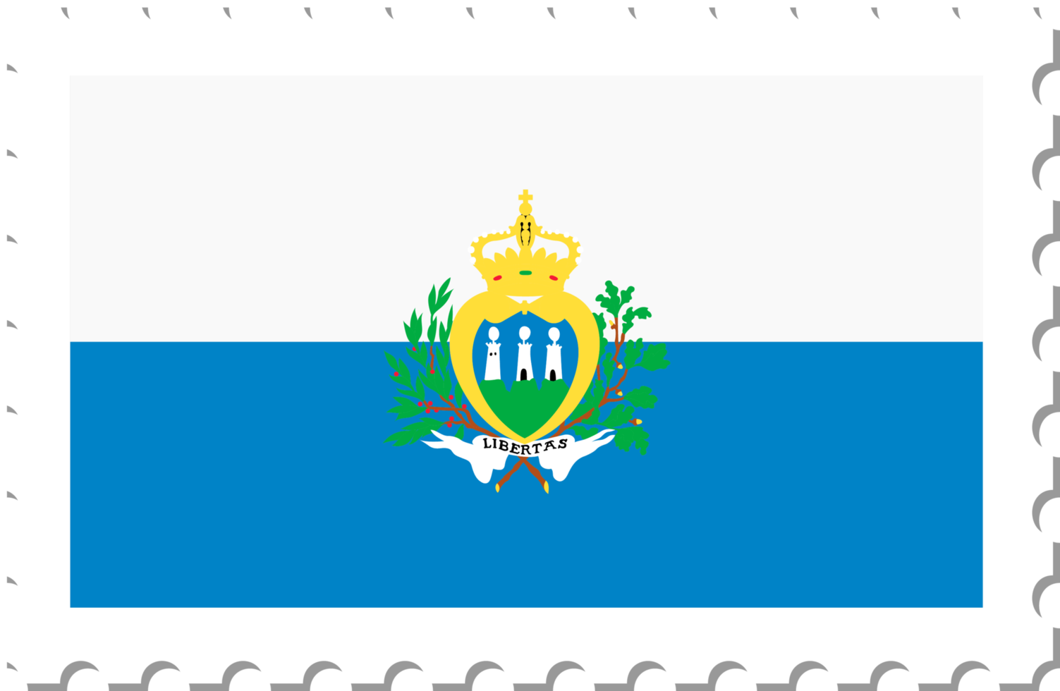 sello postal de la bandera de san marino. png