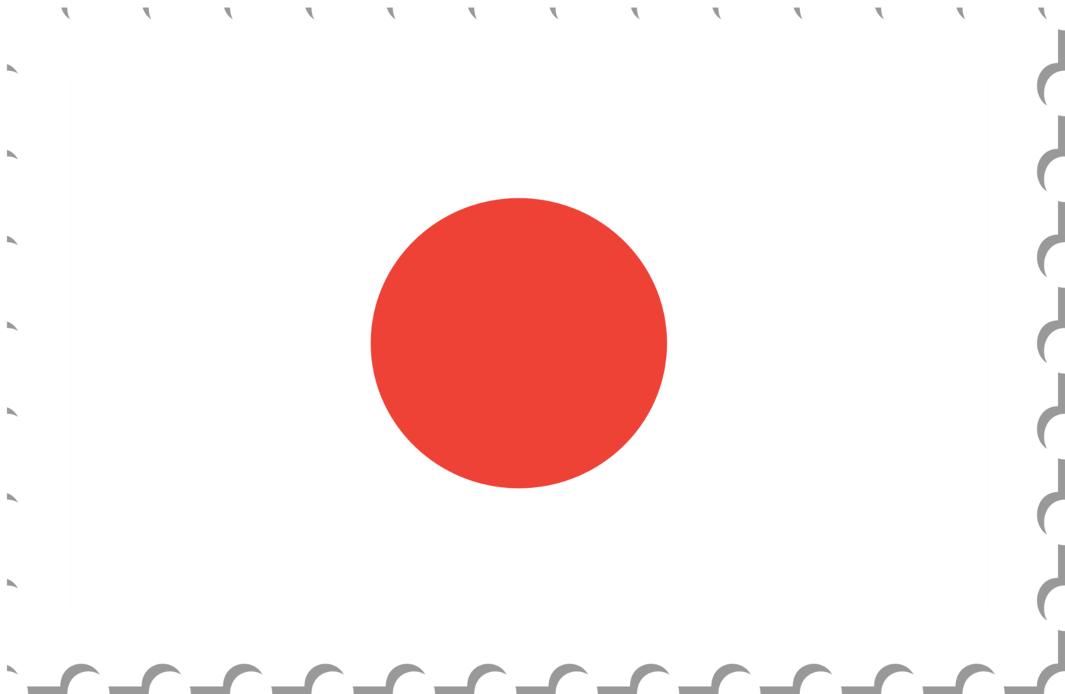 Japan flag postage stamp. png