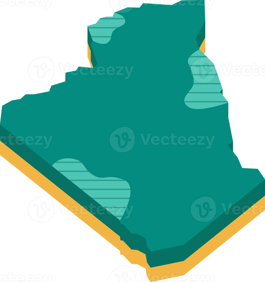 carte 3d de l'algerie png