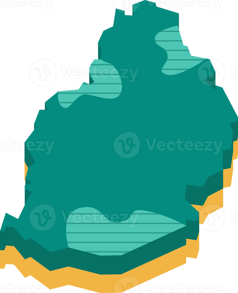 3d map of Mauritius png