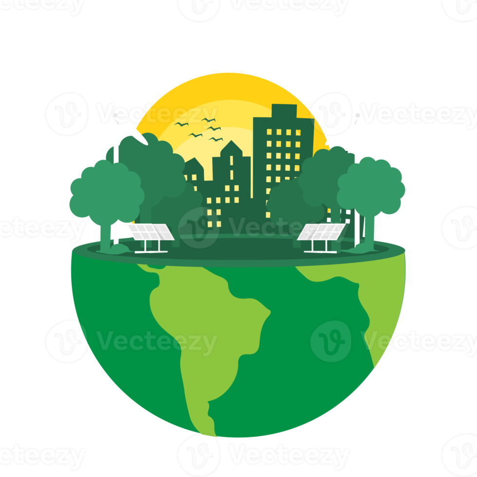 día mundial de la tierra energía ecológica verde png