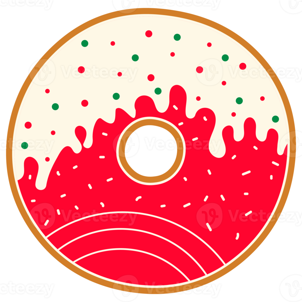 Christmas alphabets with Donut style png