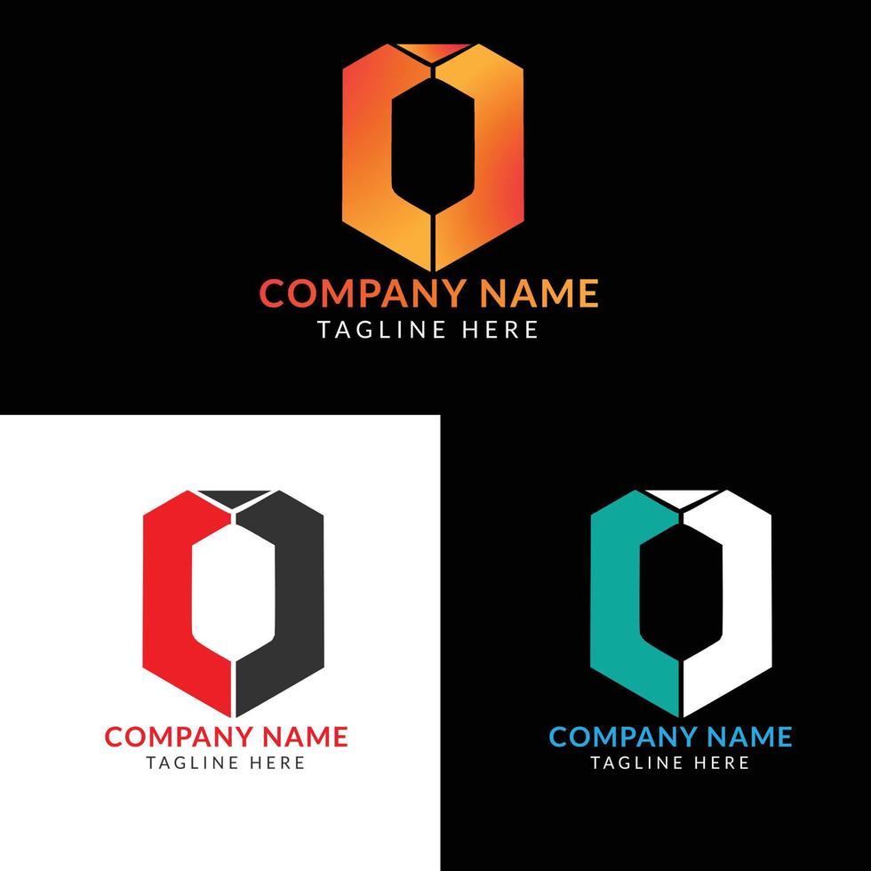 Modern and creative double L letter logo for your company and business with three color variations vector