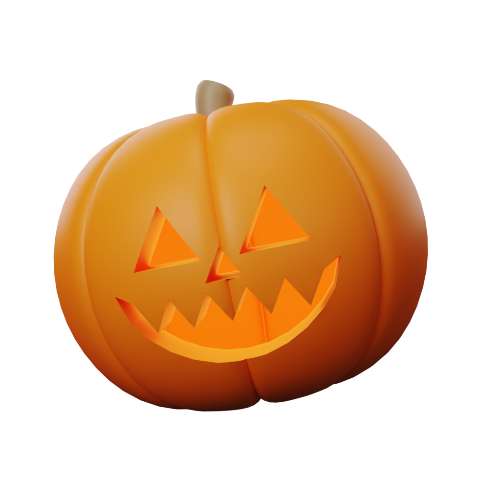 3D-Kürbis-Halloween-freies png