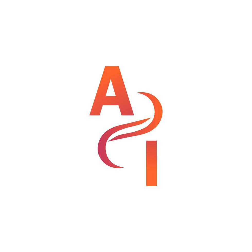AI gradient logo for your company vector