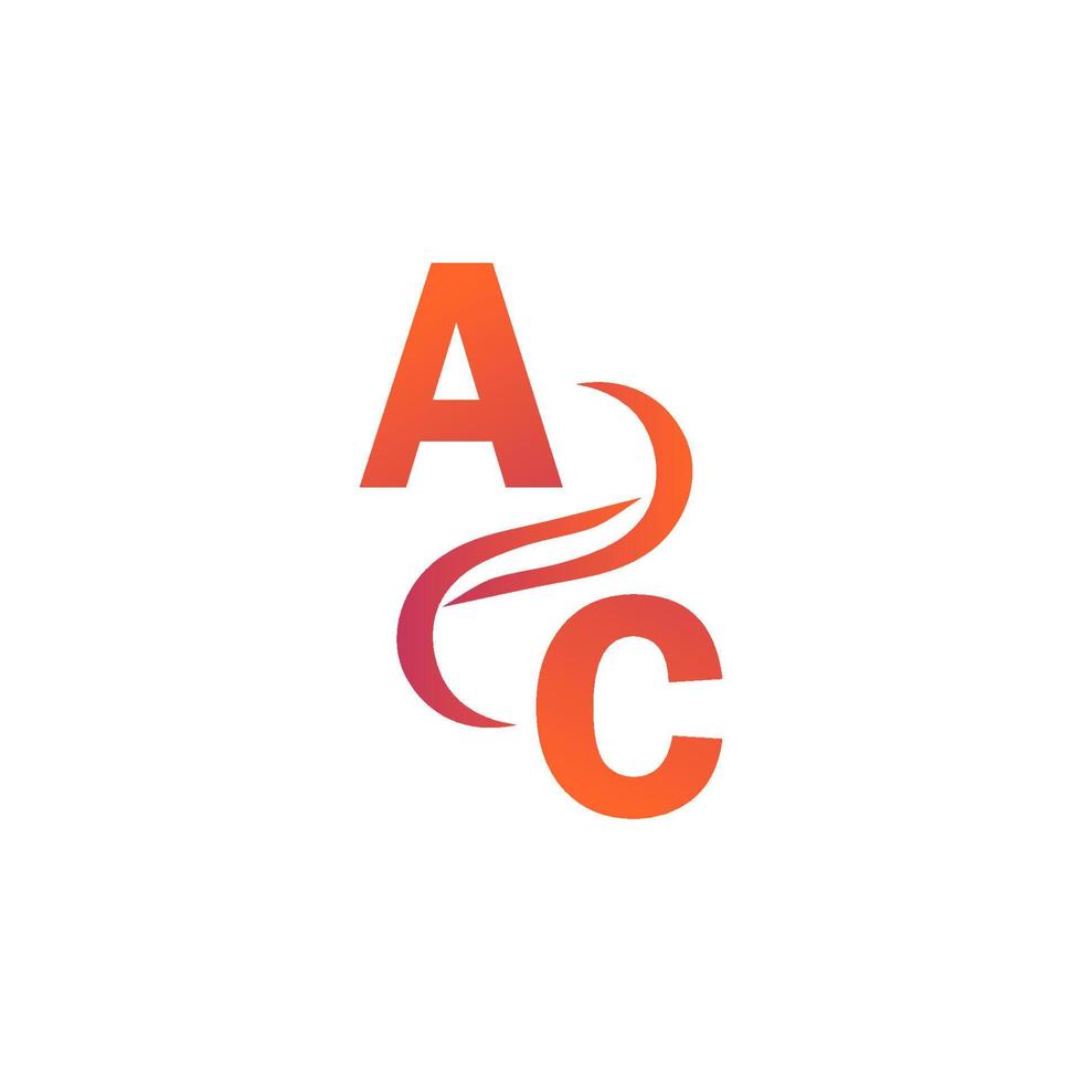 AC gradient logo for your company vector