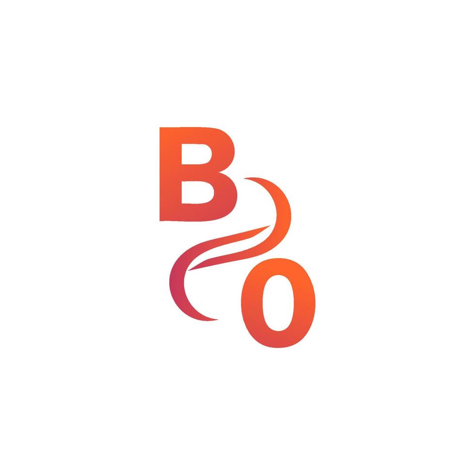 logotipo degradado bo para su empresa vector