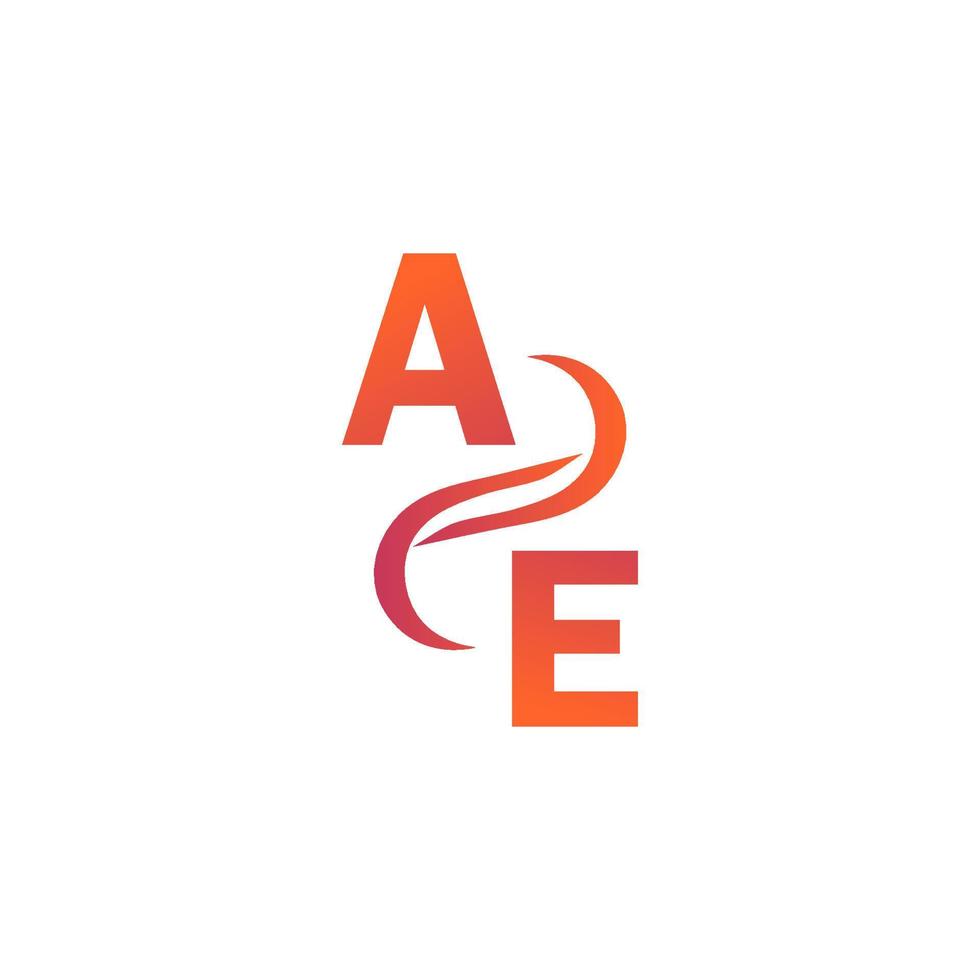AE gradient logo for your company vector