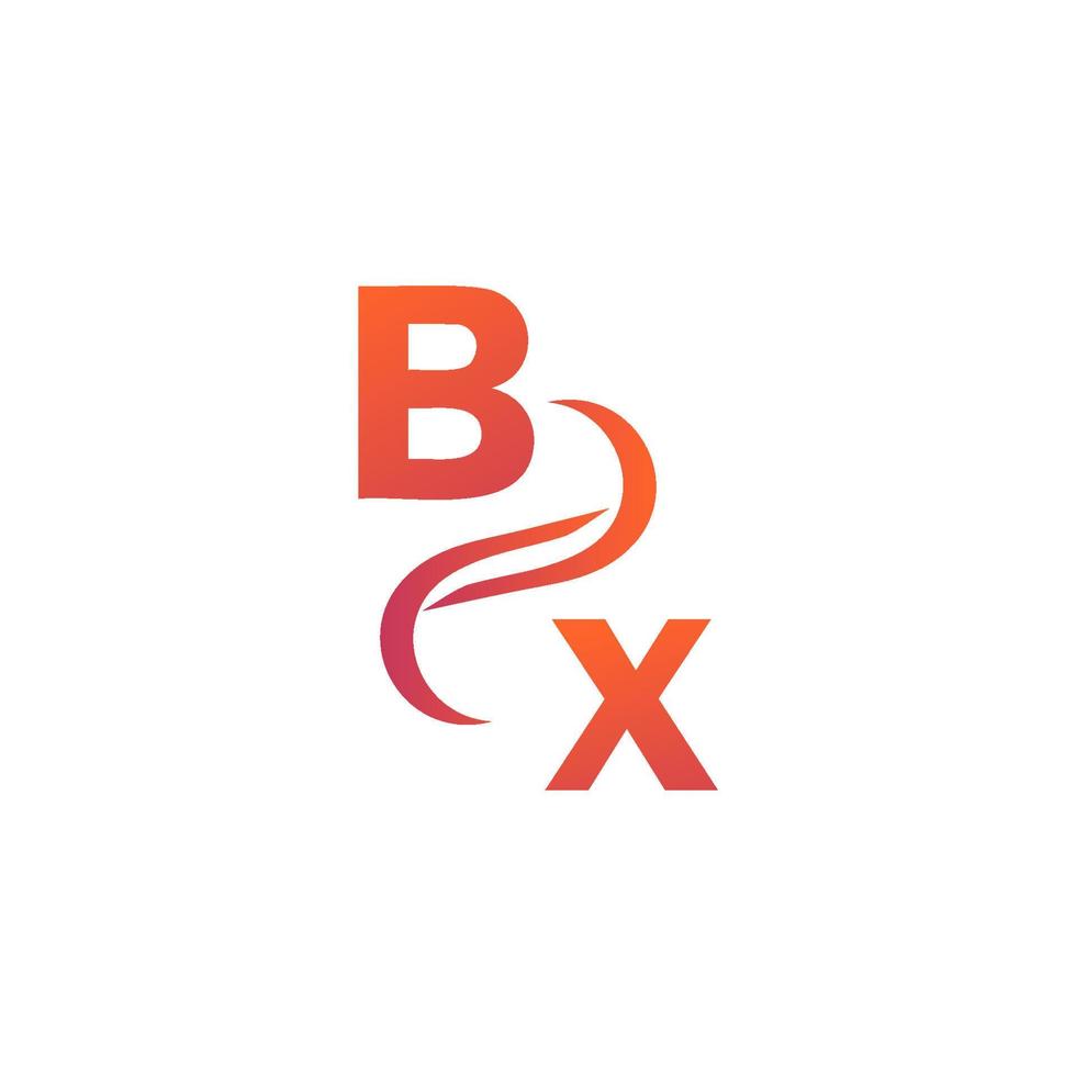 logotipo degradado bx para su empresa vector