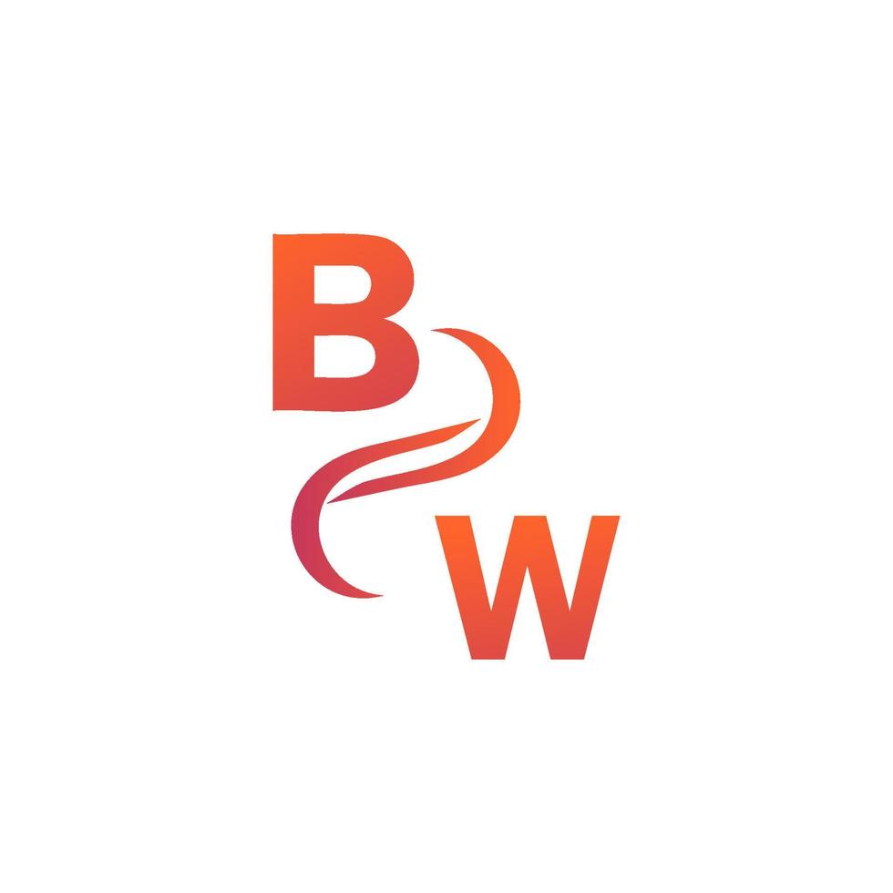 logotipo degradado de bw para su empresa vector