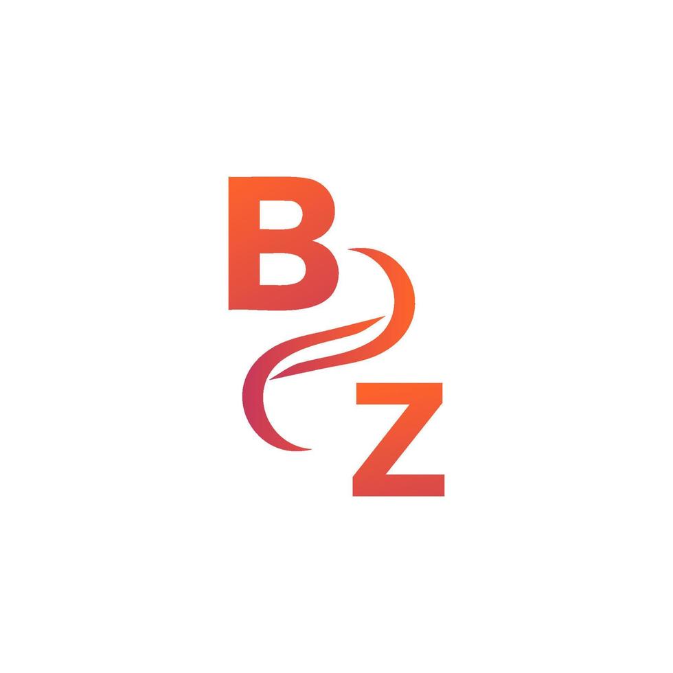 logotipo degradado bz para su empresa vector