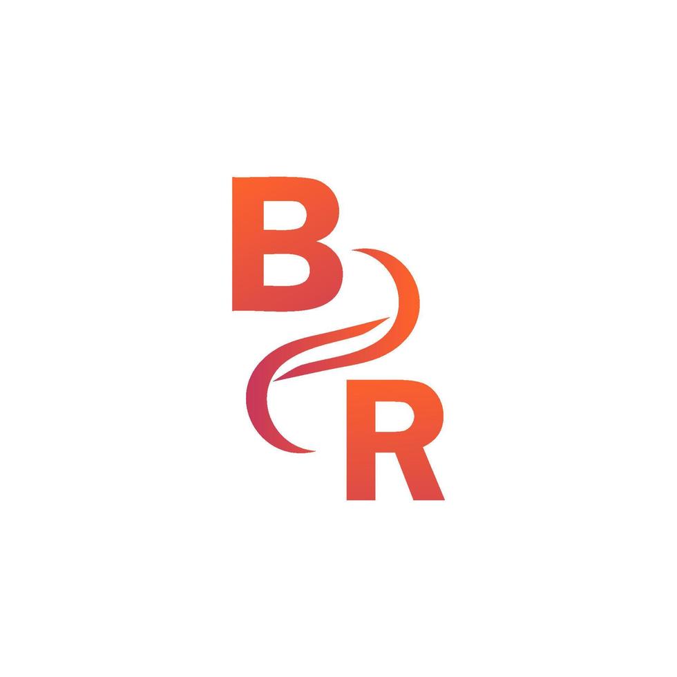 BR gradient logo for your company vector