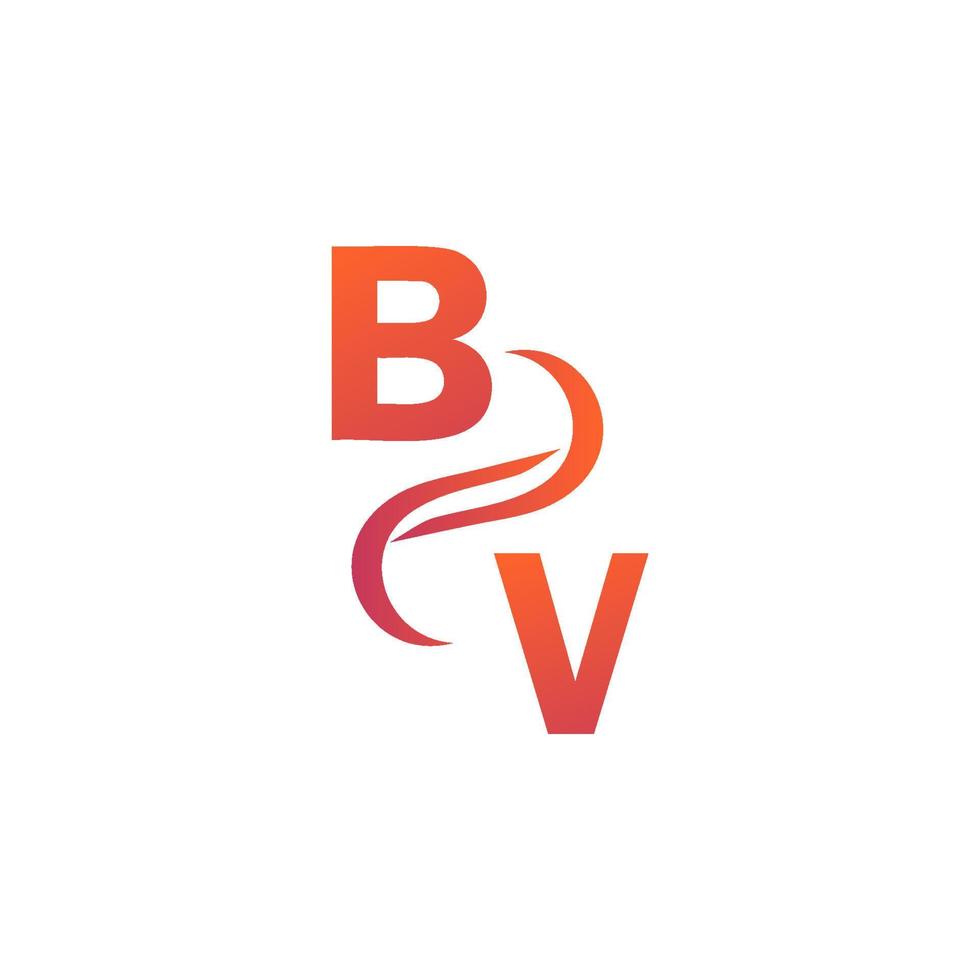 logotipo degradado bv para su empresa vector