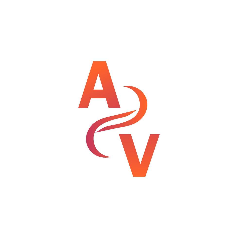 AV gradient logo for your company vector