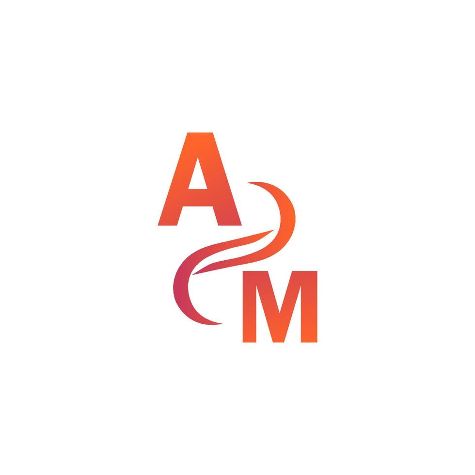 AM gradient logo for your company vector