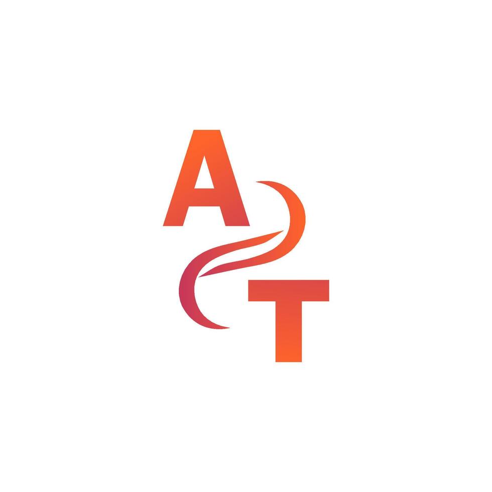 AT gradient logo for your company vector
