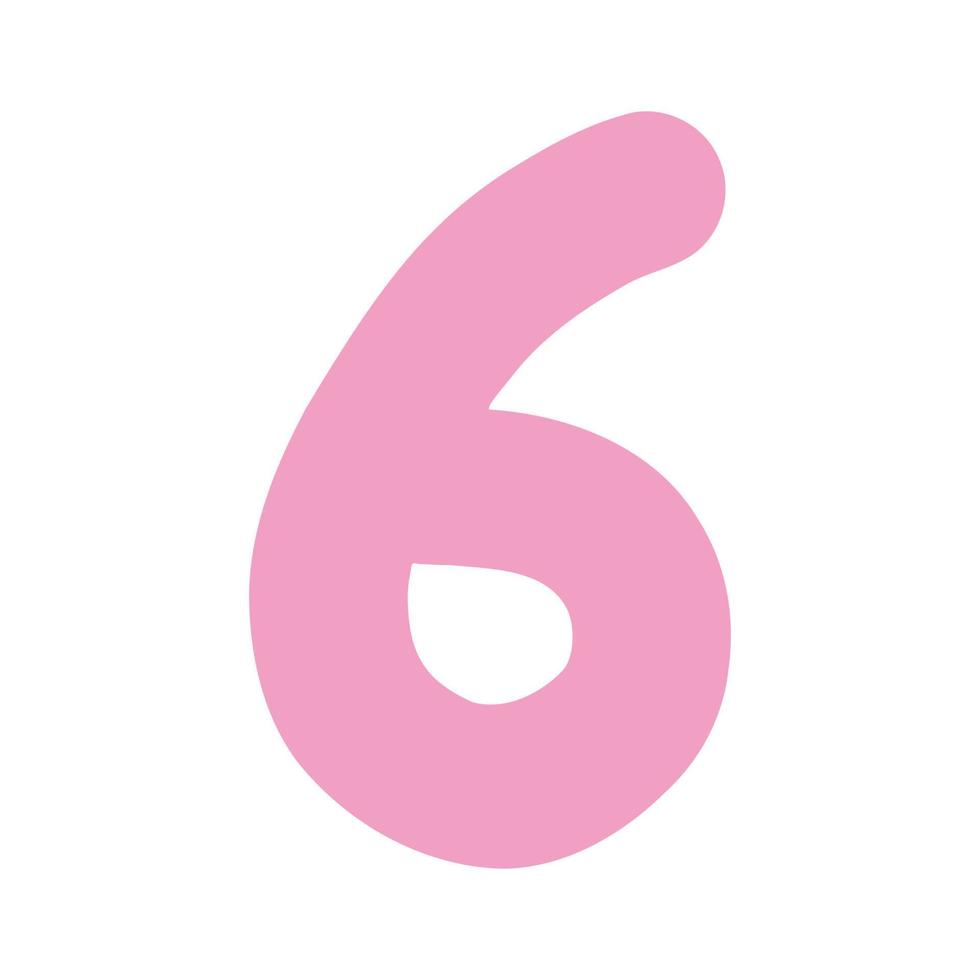 Illustration Doodle Ornaments Numeric Number 6 In Pastel Color For illustration-doodle-ornaments-numeric-number-6-in-pastel-color-for