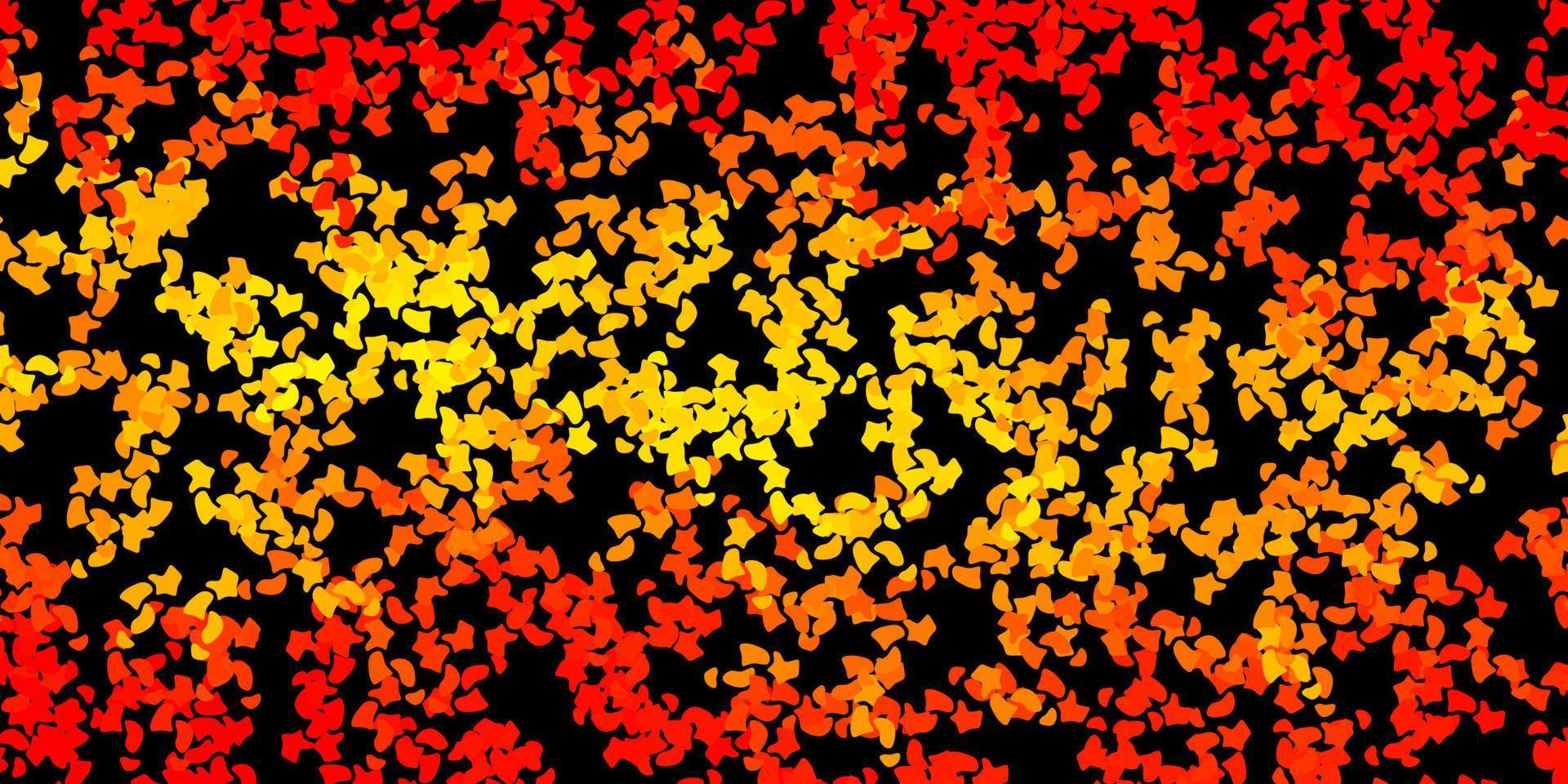 Dark orange vector backdrop with chaotic shapes.