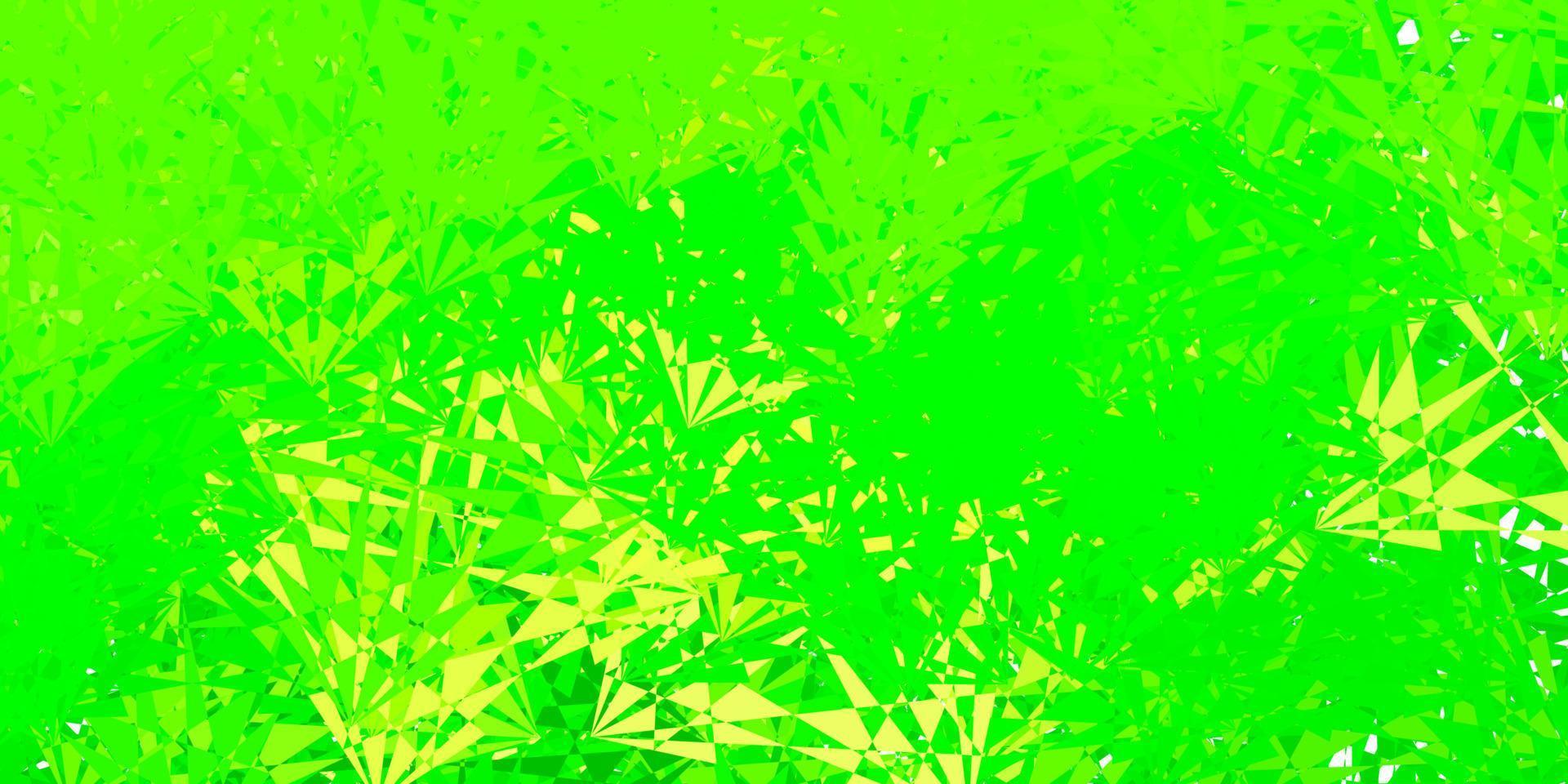 Light green, yellow vector background with polygonal forms.