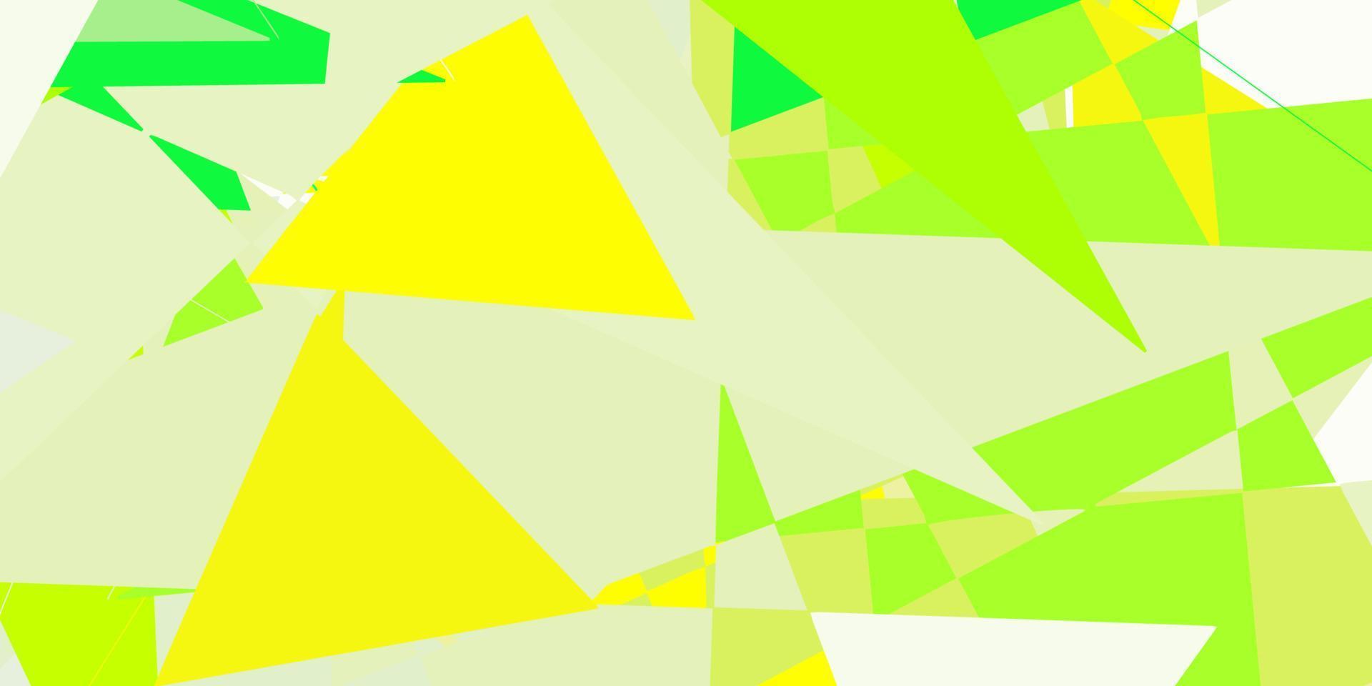 Light Green, Yellow vector pattern with polygonal shapes.