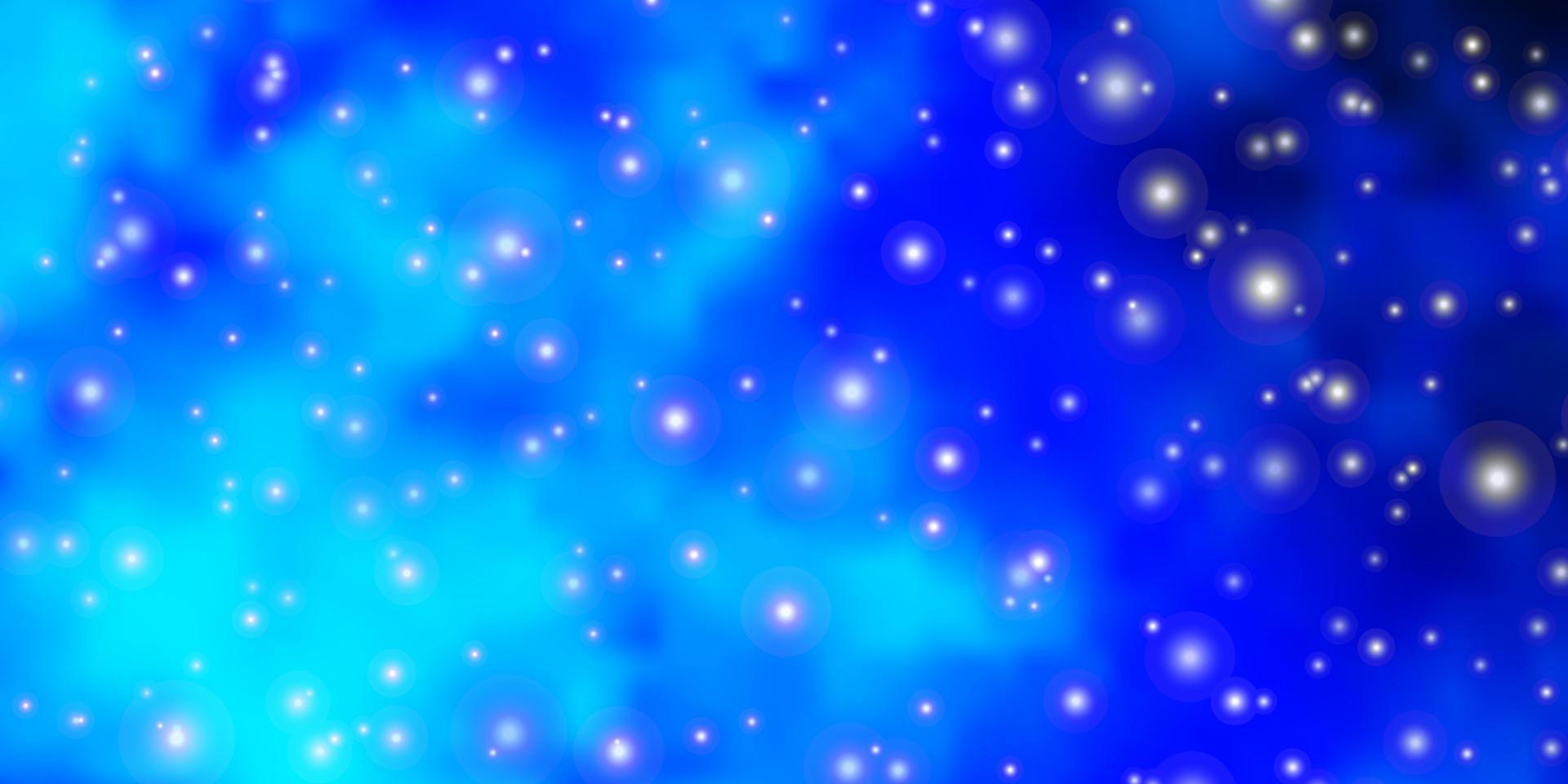 diseño de vector azul claro con estrellas brillantes.