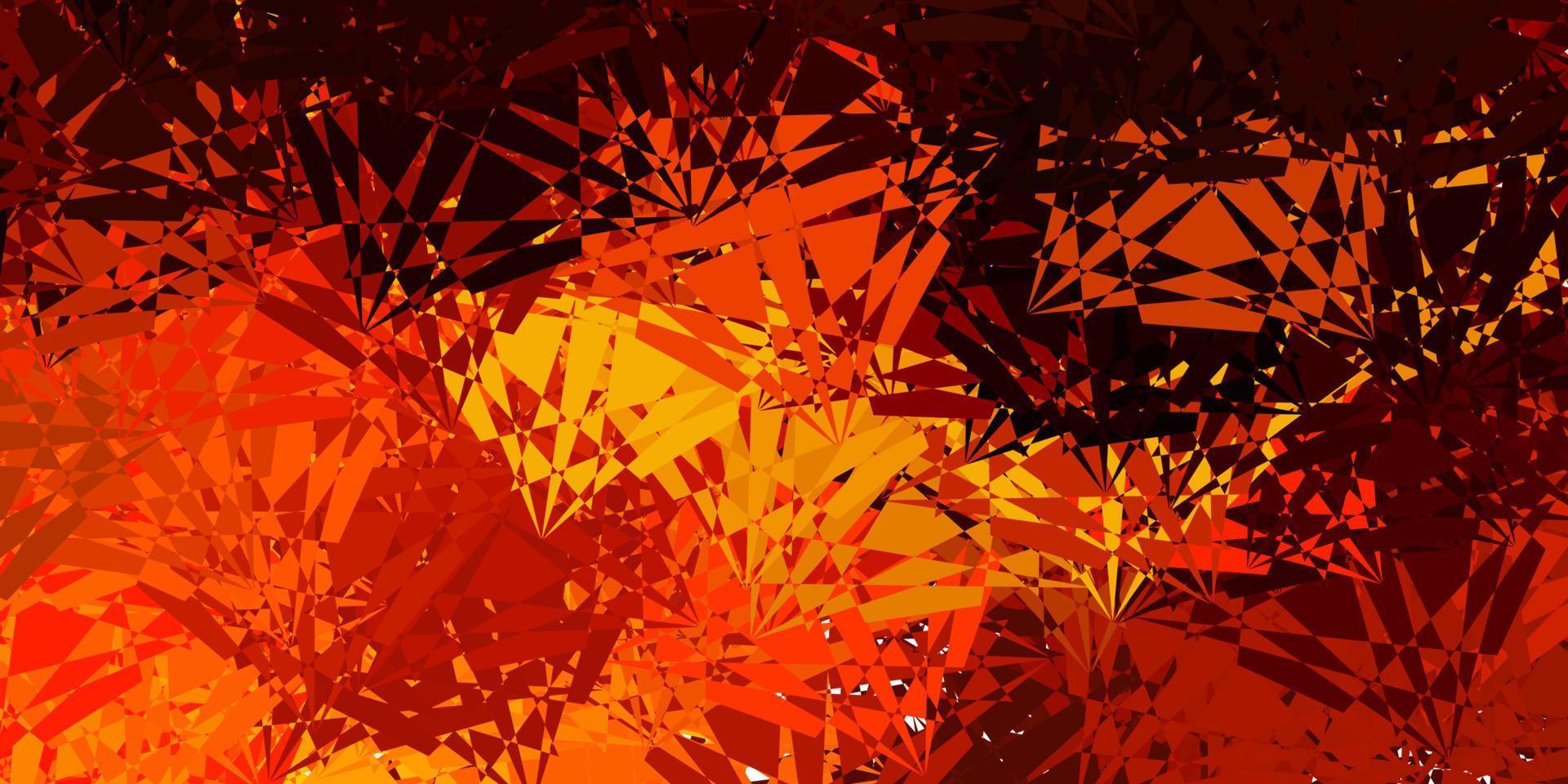 Dark Orange vector pattern with polygonal shapes.
