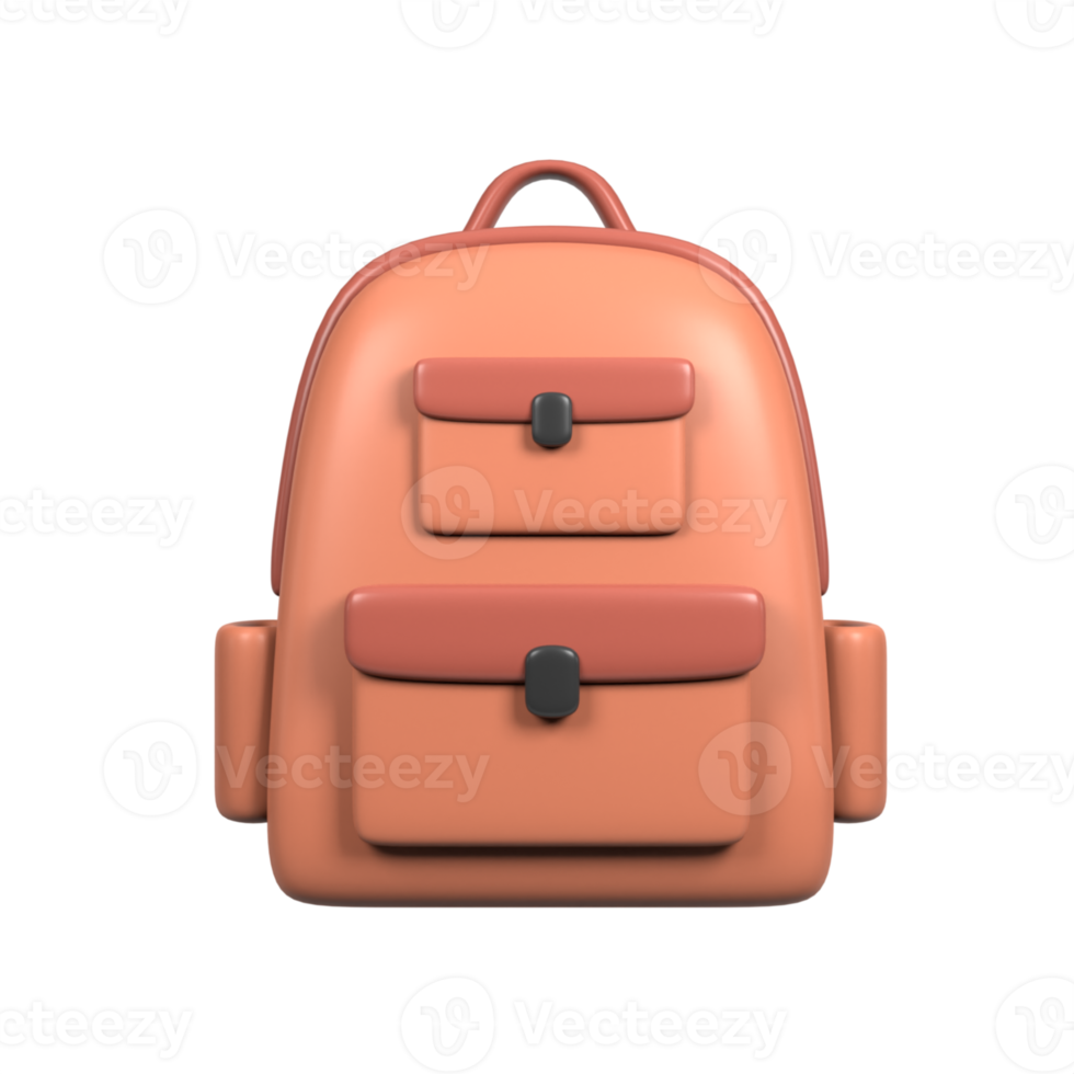 3d backpack icon illustration png