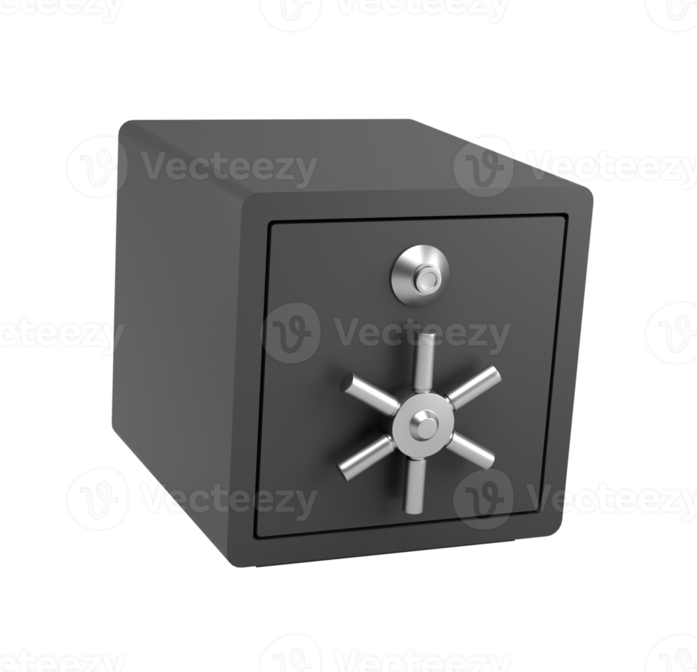 3d Safe vault icon illustration png