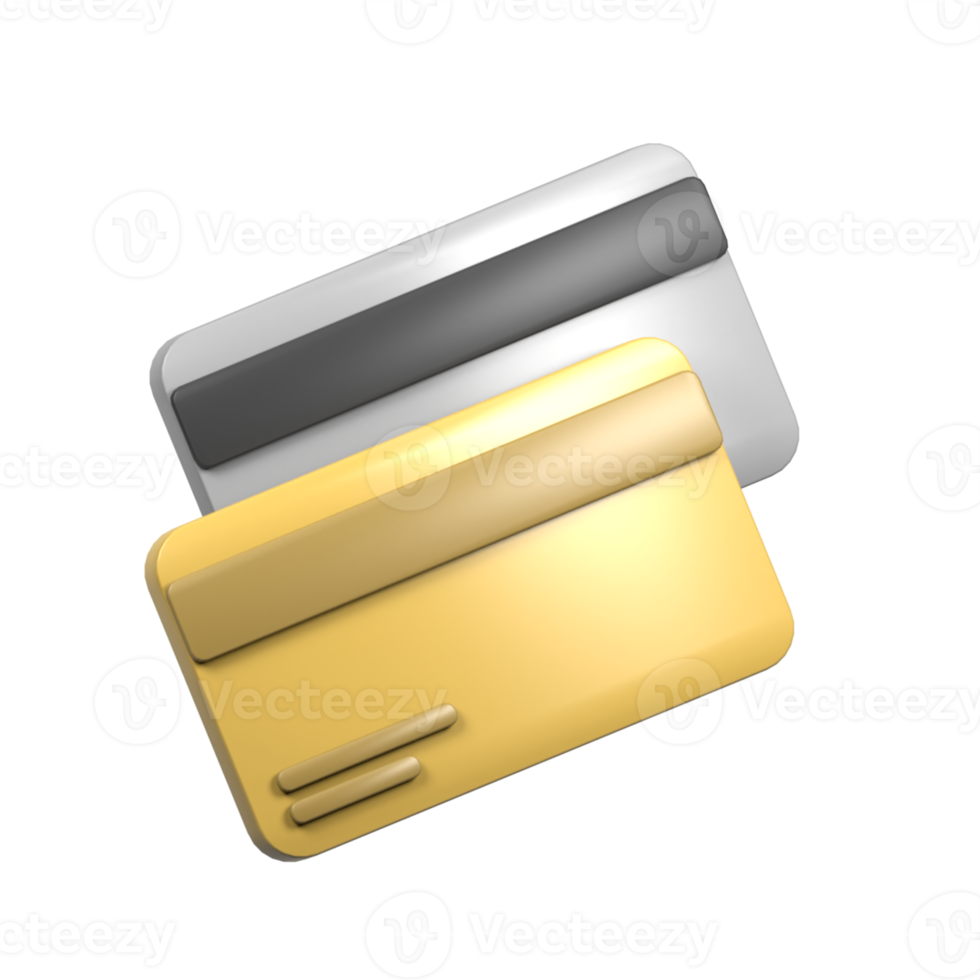 3d debt card icon illustration png