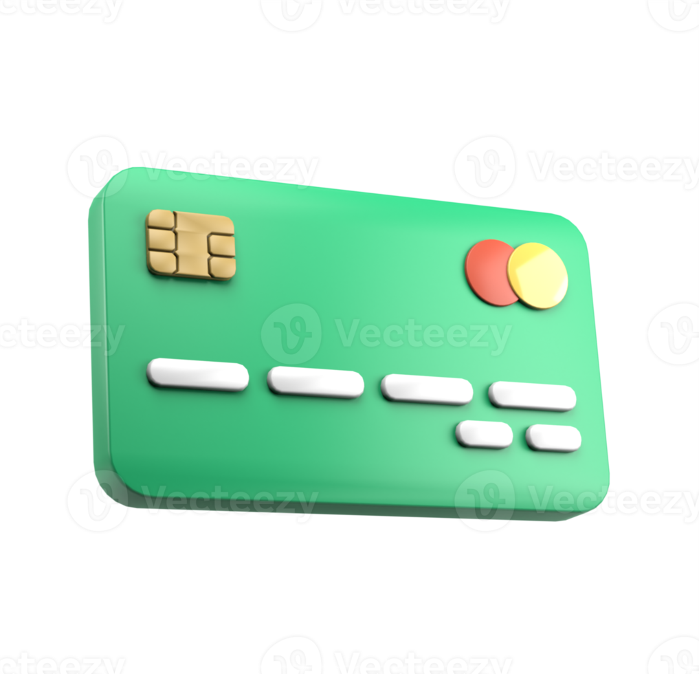 3d debt card icon illustration png