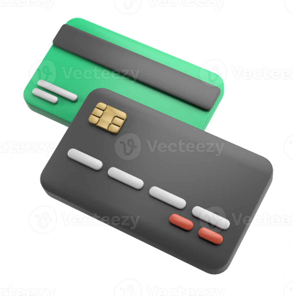 3d debt card icon illustration png