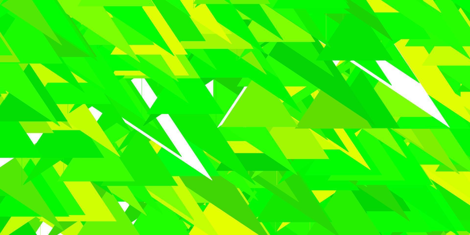 Light green, yellow vector pattern with polygonal shapes.