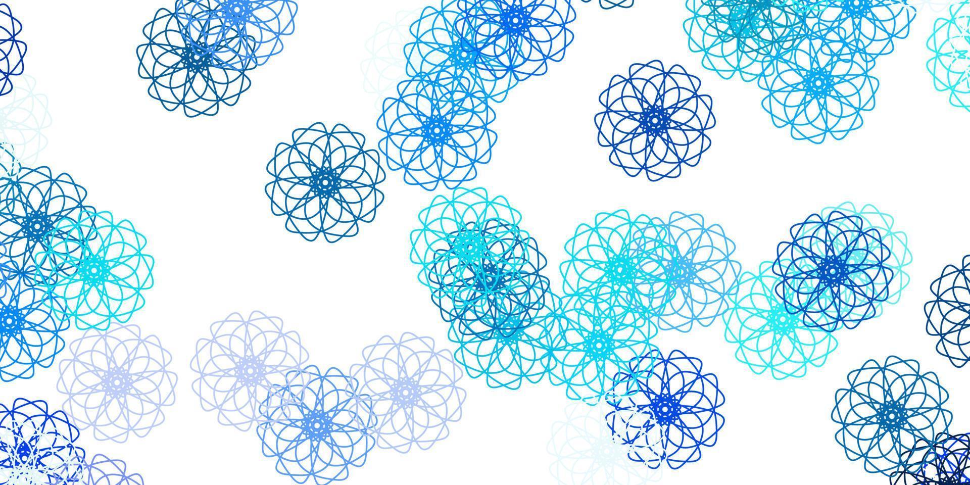 Light BLUE vector natural backdrop with flowers.