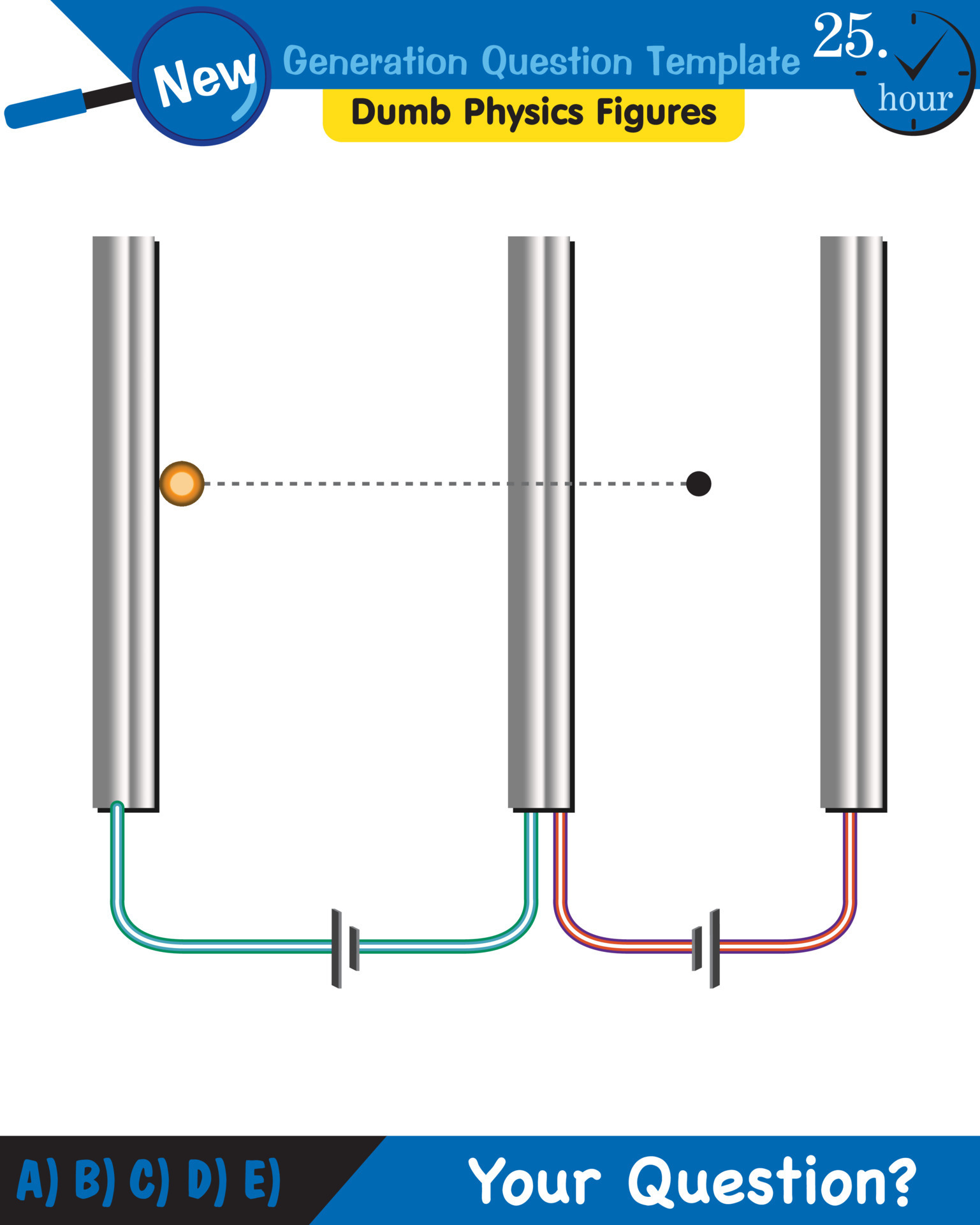 Physics, parallel plate capacitor in circuit, Capacitors, circuit