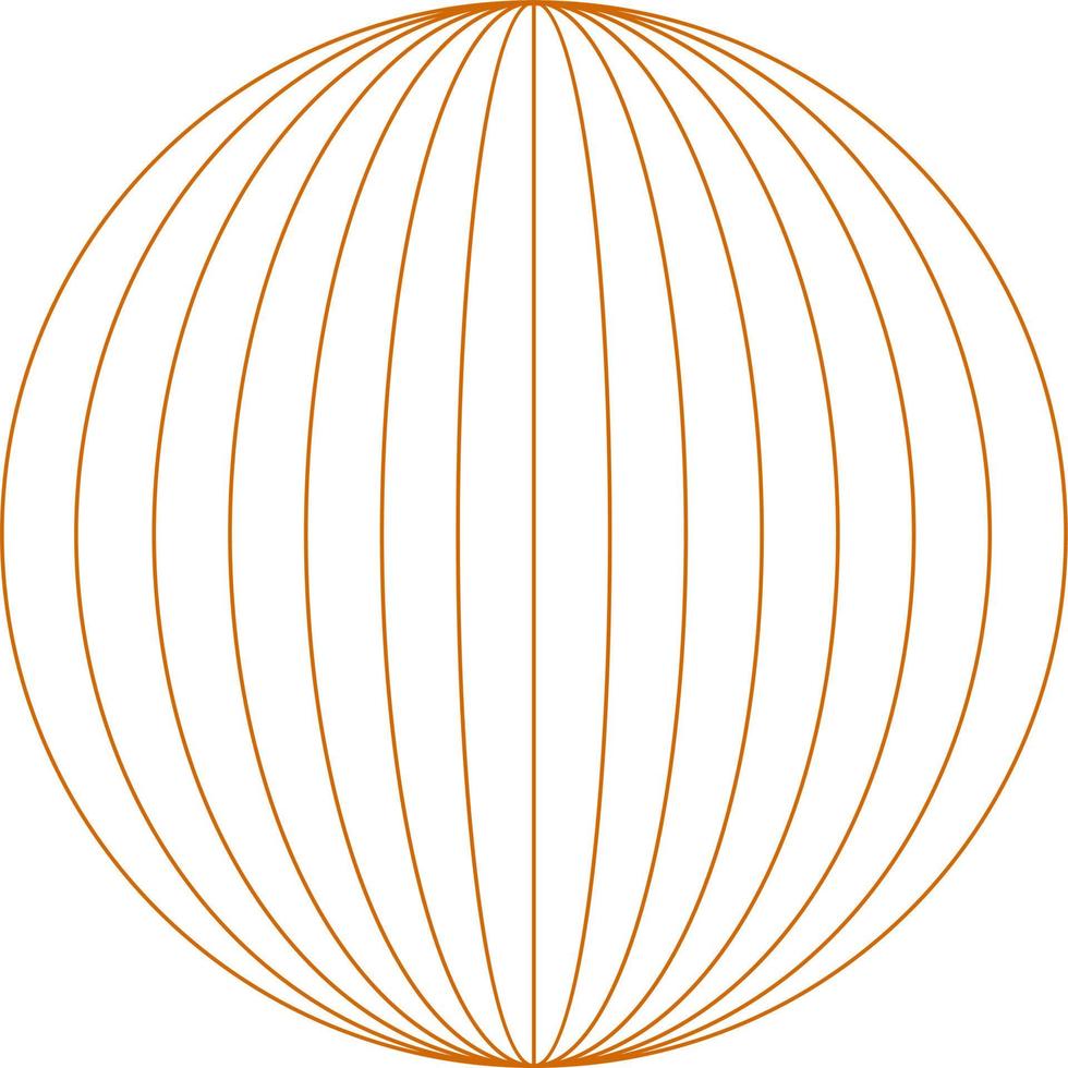 Monoline Spherical Retro Futuristic Design vector