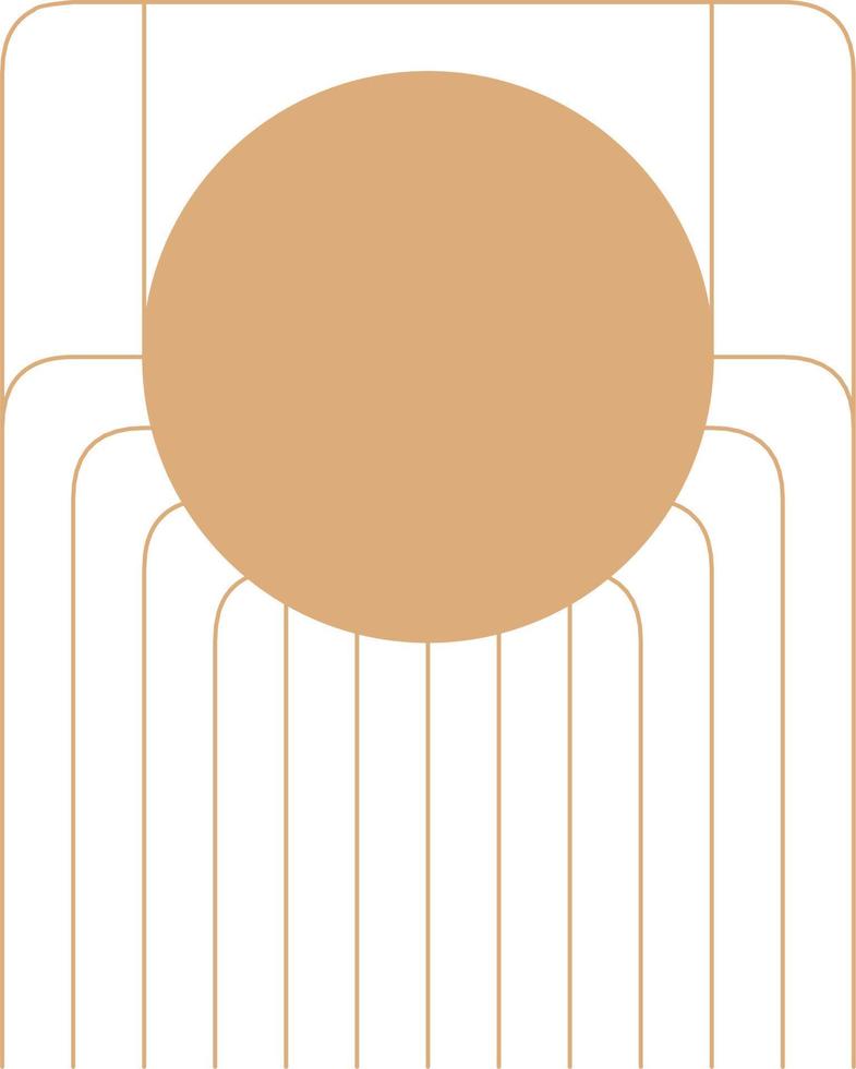 ilustración mínima de macramé. elemento de vector decorativo de línea boho