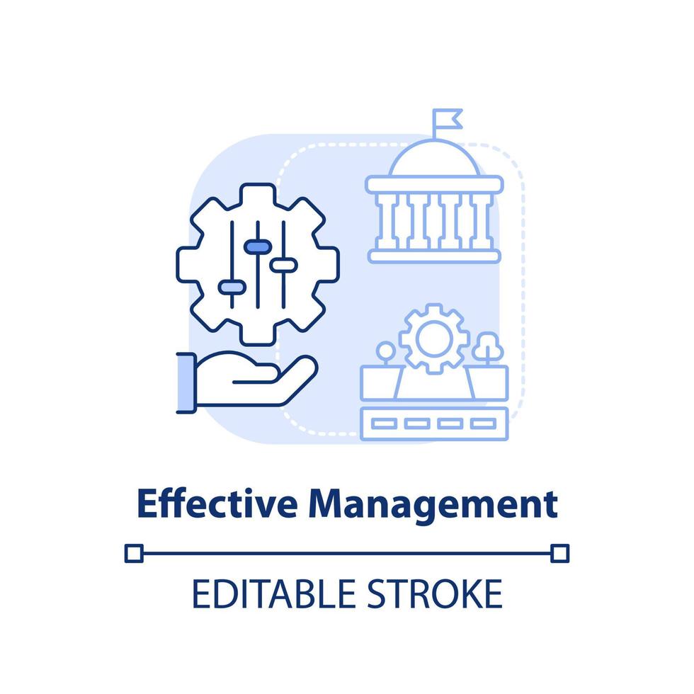 Effective management light blue concept icon. Maas introduction component abstract idea thin line illustration. Isolated outline drawing. Editable stroke. vector