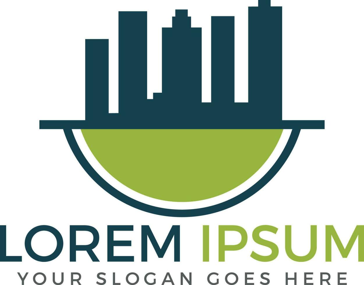Real estate and Building logo design. vector