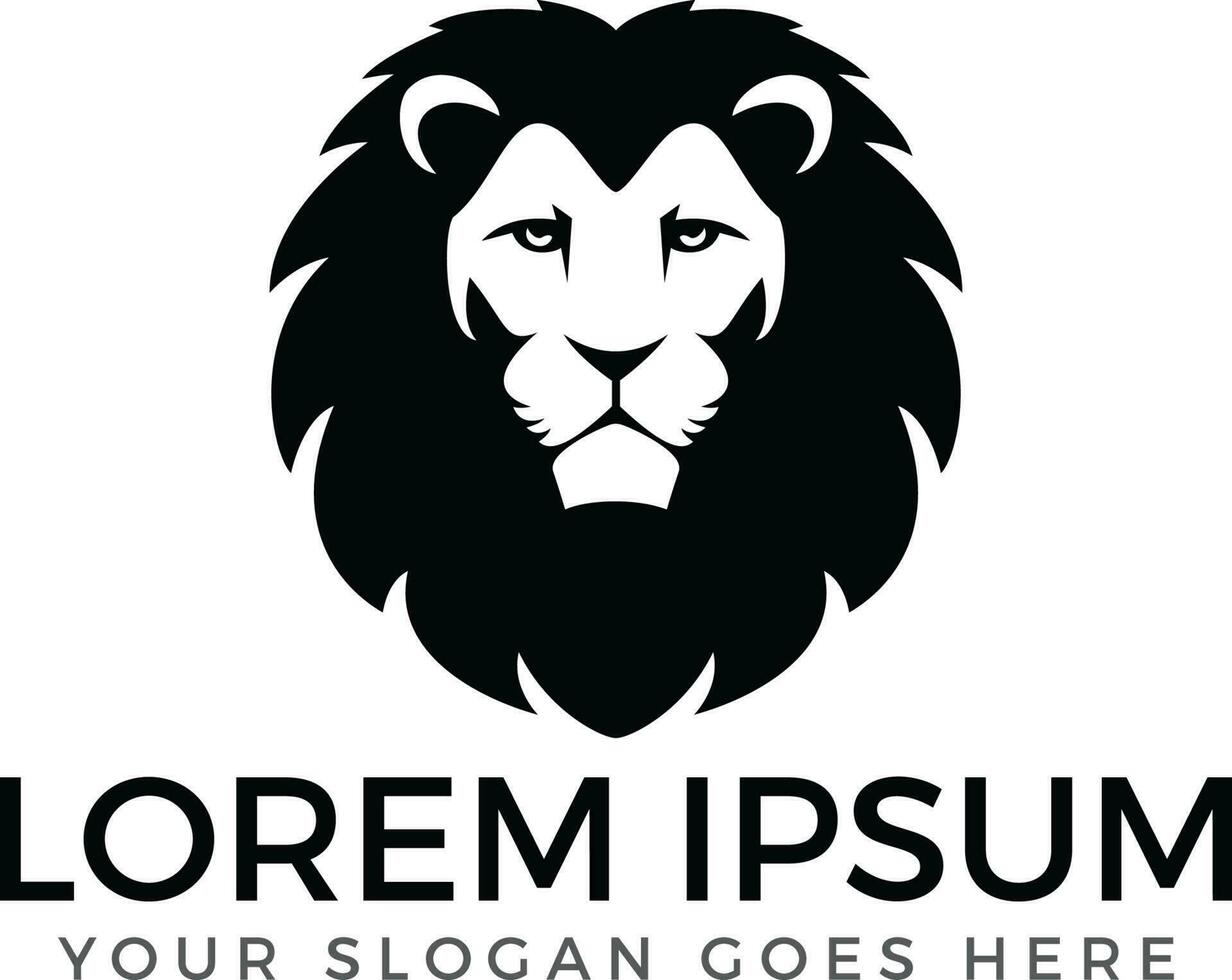 Lion vector logo design.
