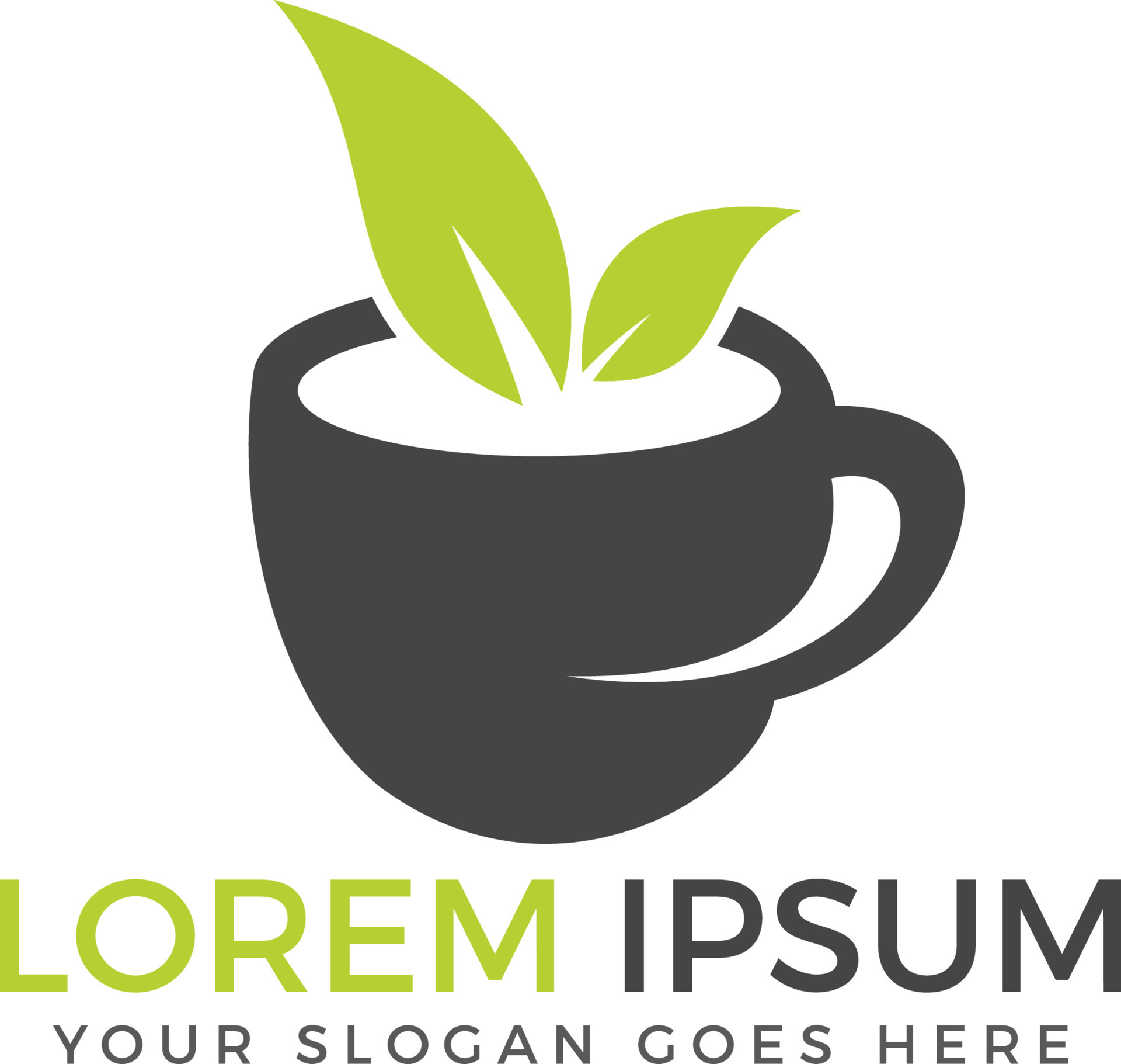 Green tea logo company. Green tea shop logo design. 11661763 Vector Art at Vecteezy