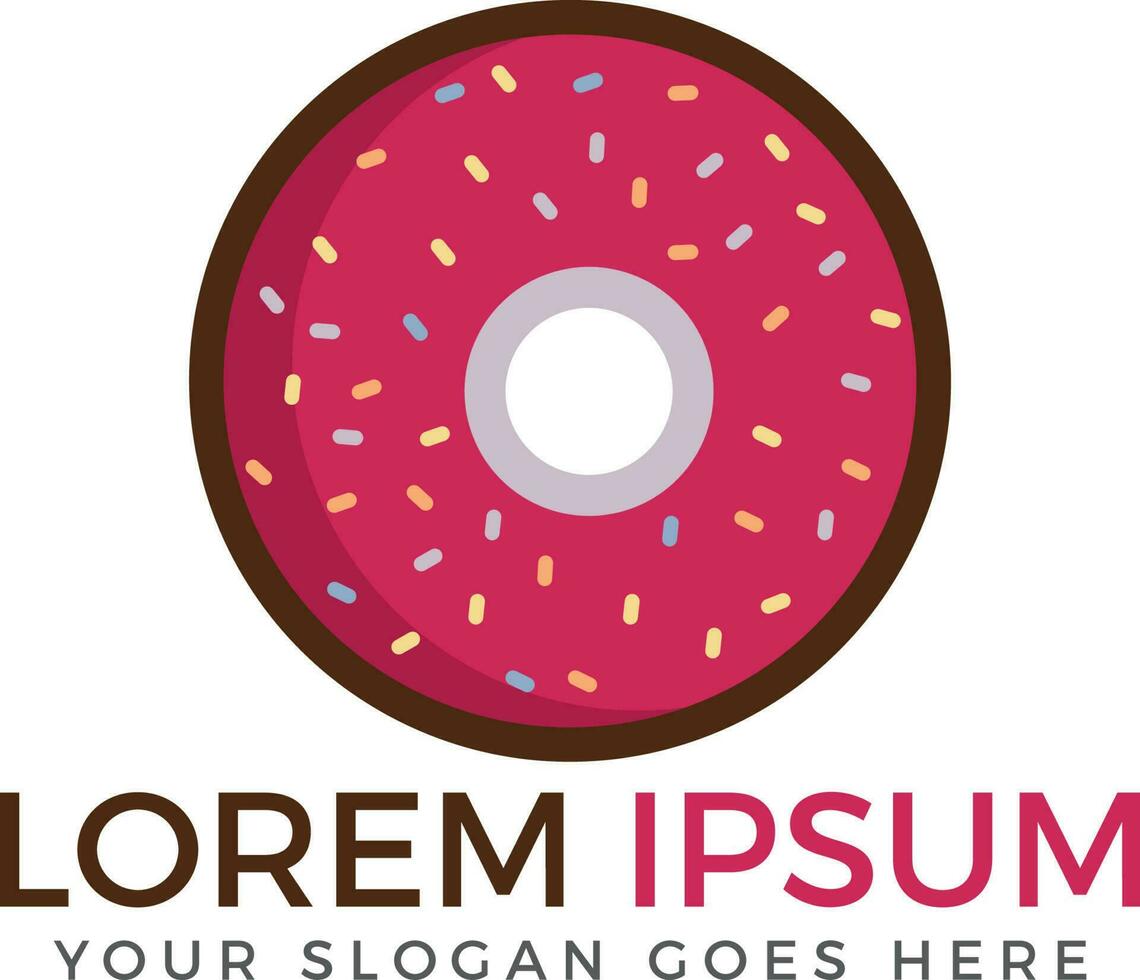 Donut logo vector illustration.