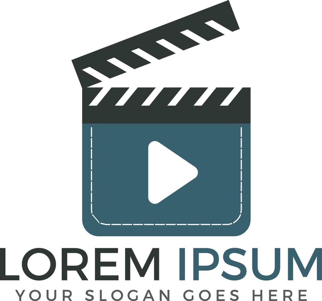 Media and movie player logo. Audio and Video music logo. vector
