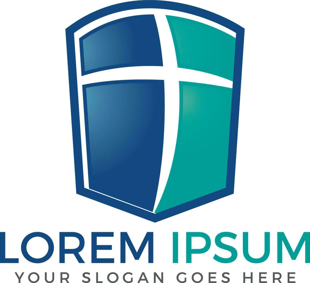Cross vector logo design template. Template logo for churches and Christian organizations cross.
