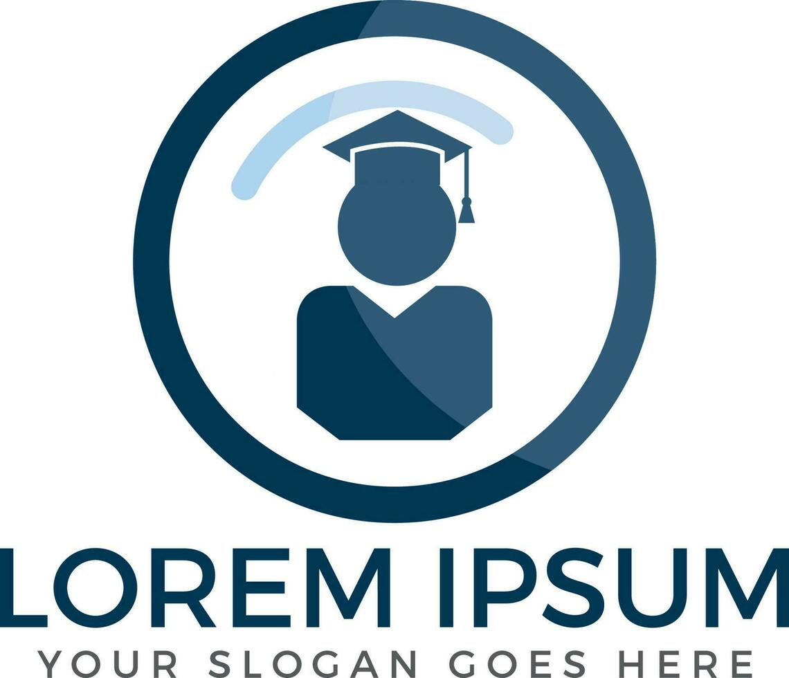 Student vector logo design. Educational institute logo design