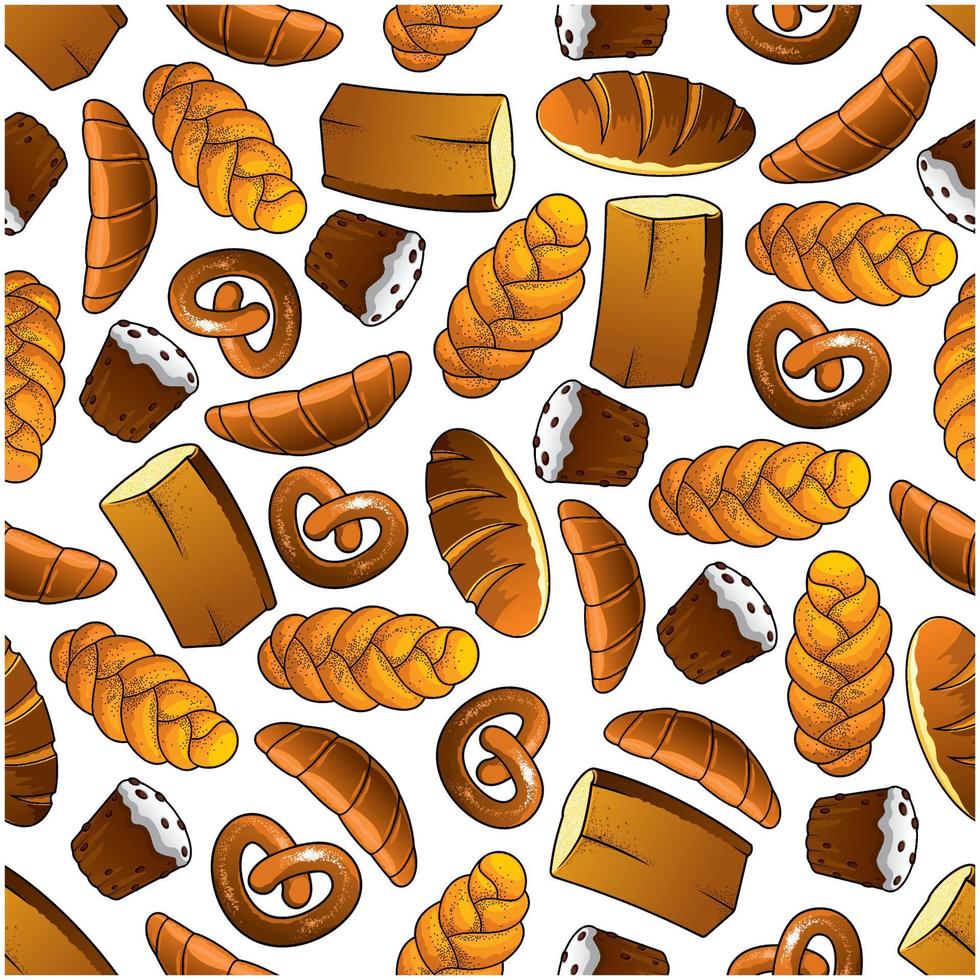 Bakery and pastry seamless pattern vector