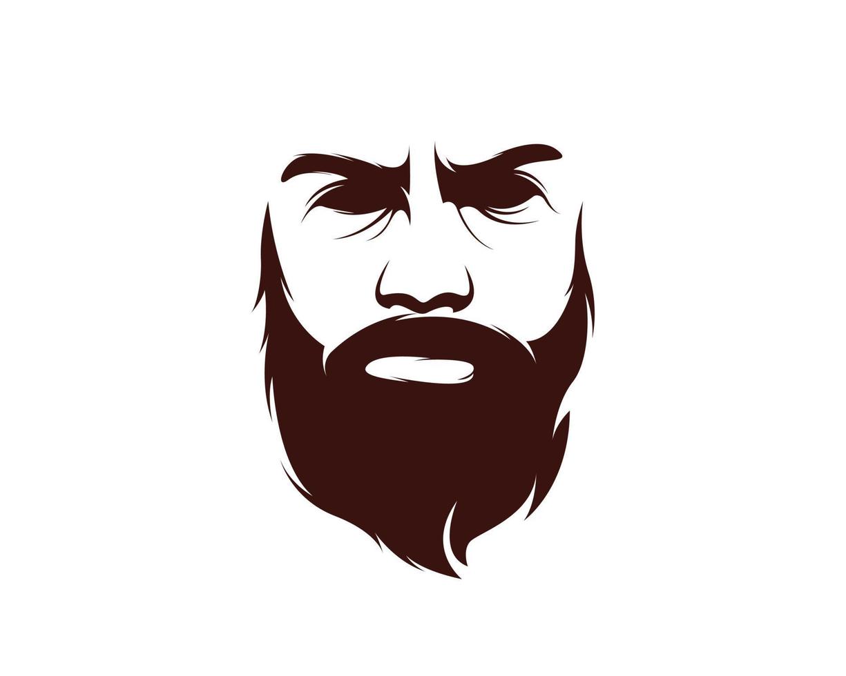 Man beard logo vector