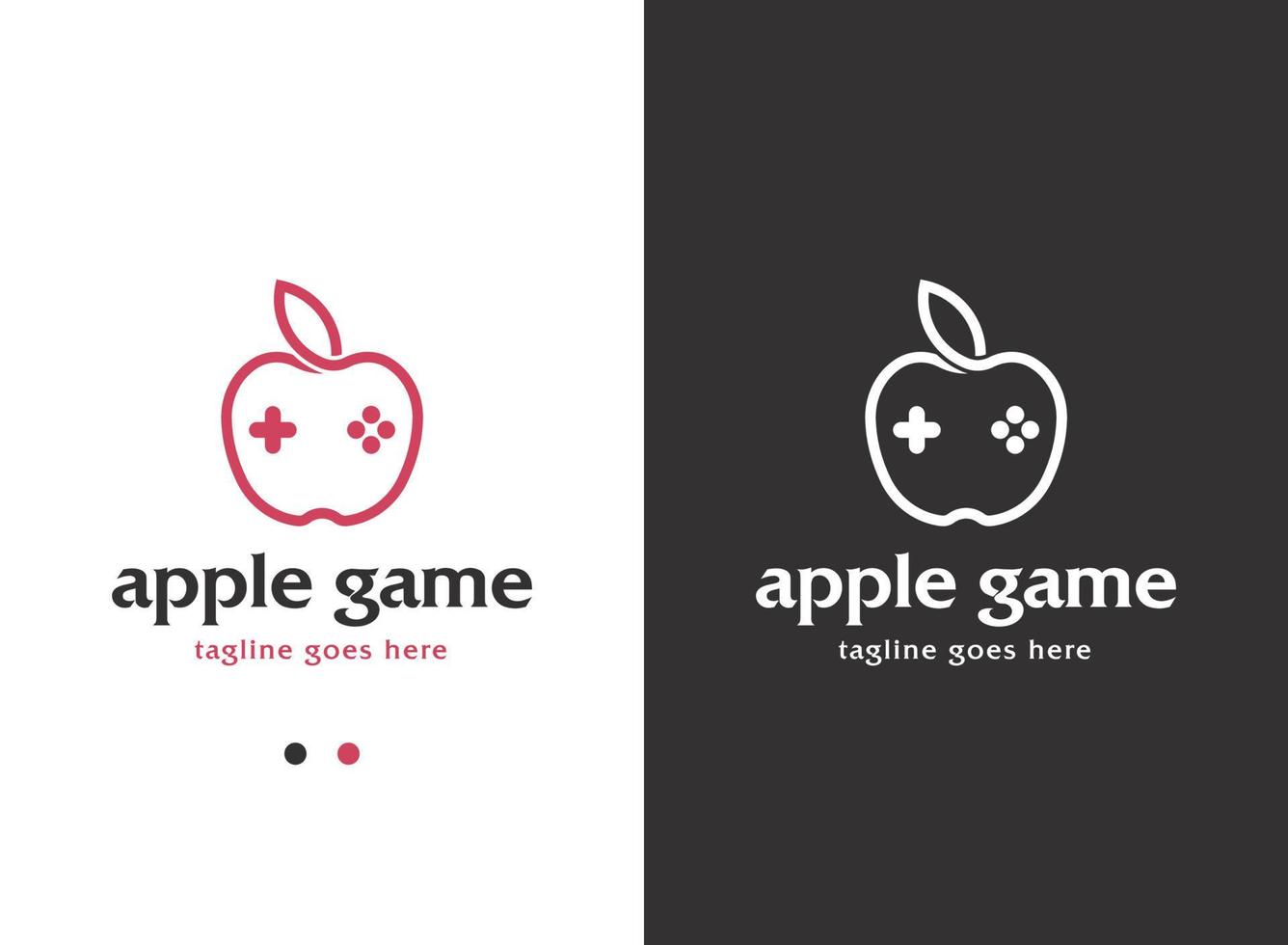 logotipo de juegos de manzana vector